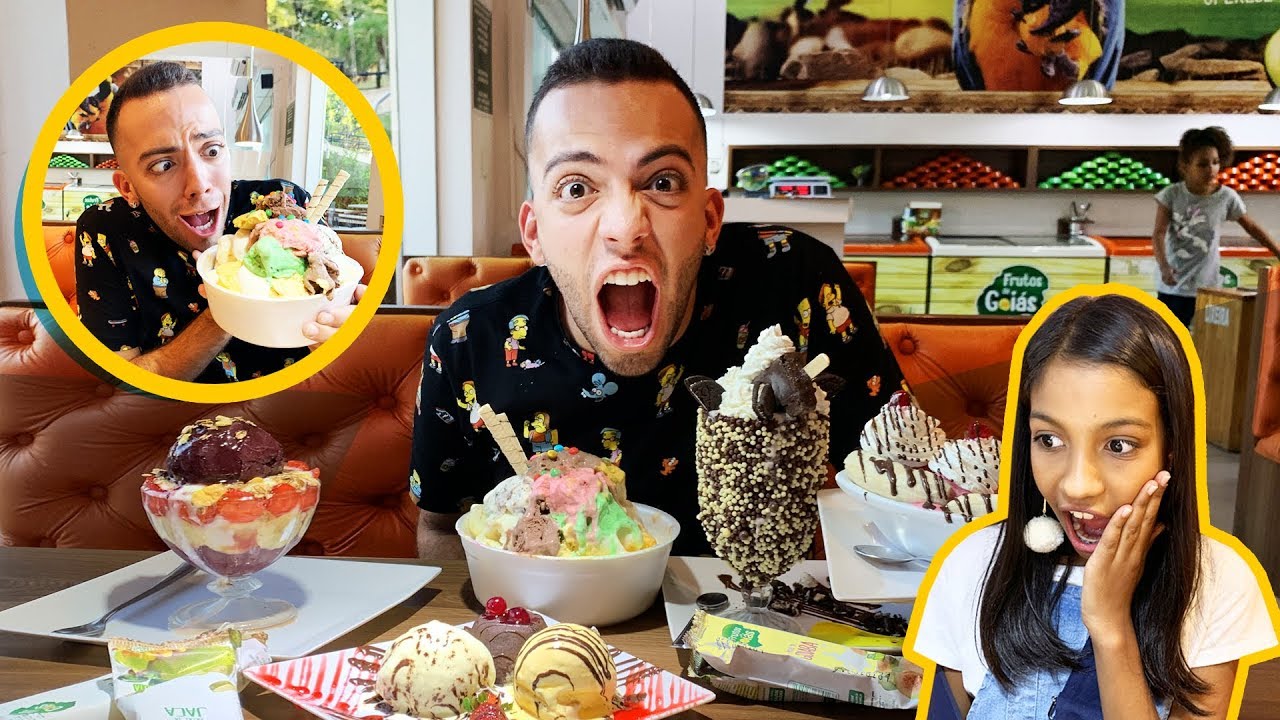 COMPREI o CARDÁPIO INTEIRO de uma SORVETERIA com uma FÃ!!!