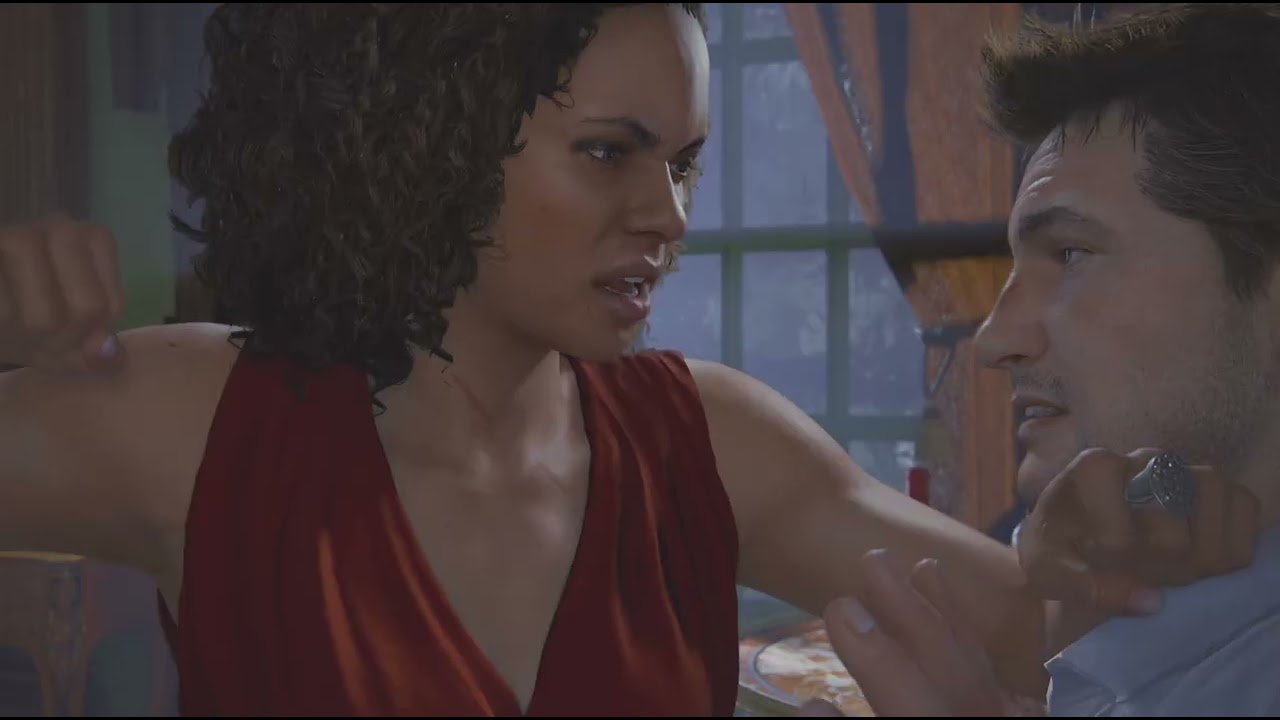 Uncharted 4: Nadine Ross Beats Nathan Drake (Full Scene) 