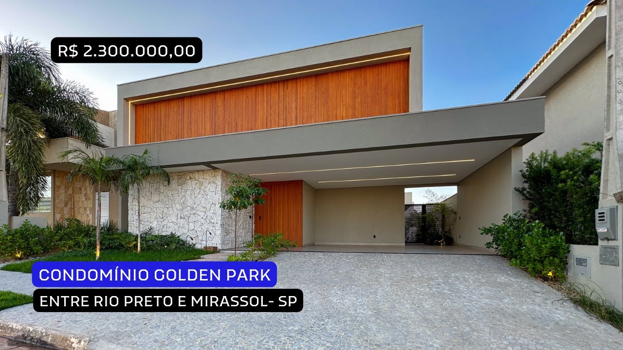 INDISPONÍVEL R$ 2.300.000,00 Casa nova para venda no Condomínio Golden Park em São José