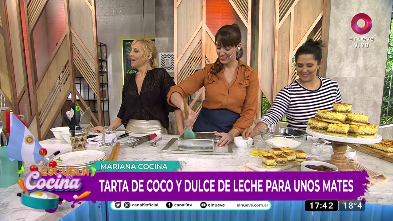 Cuadrados de coco y dulce de leche | #EscueladDeCocina