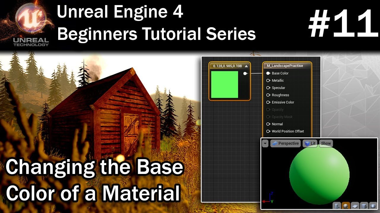 #11 How to change the Color of Materials in Unreal Engine 4 | Unreal Engine 4 Tutorial for Beginners
