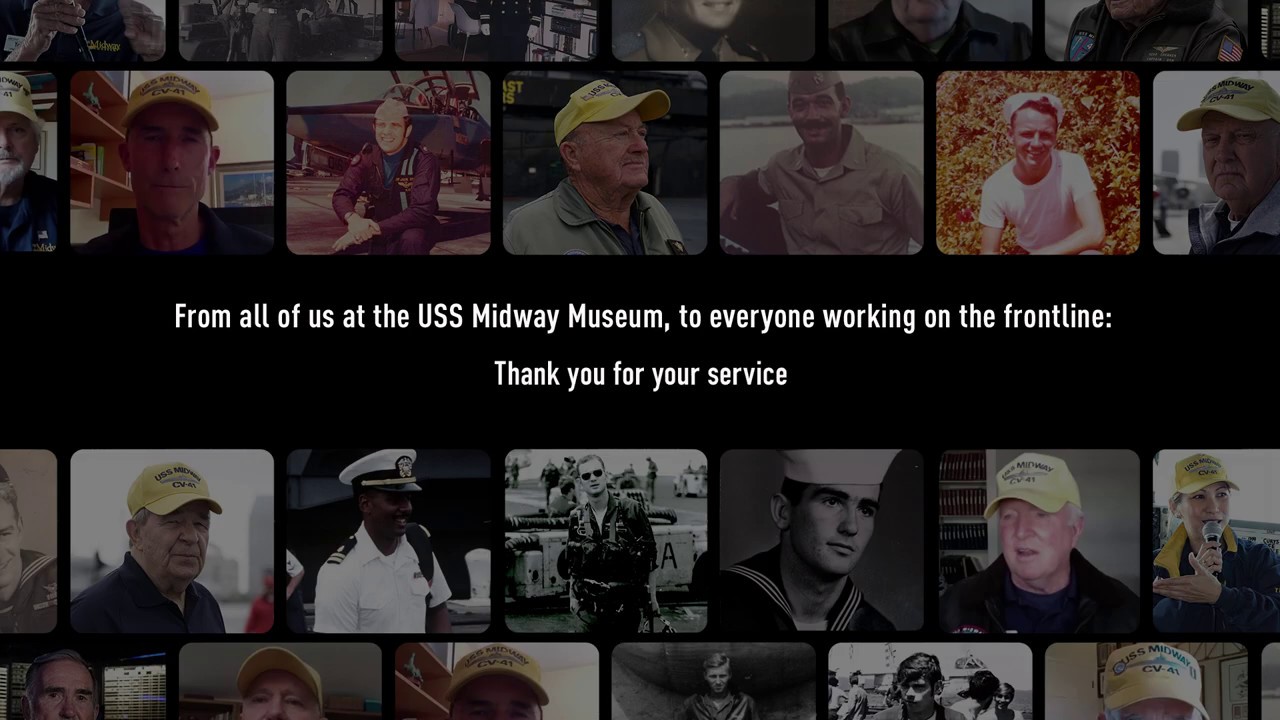 USS Midway Museum Thanks Covid-19 Frontline Workers For Their Service