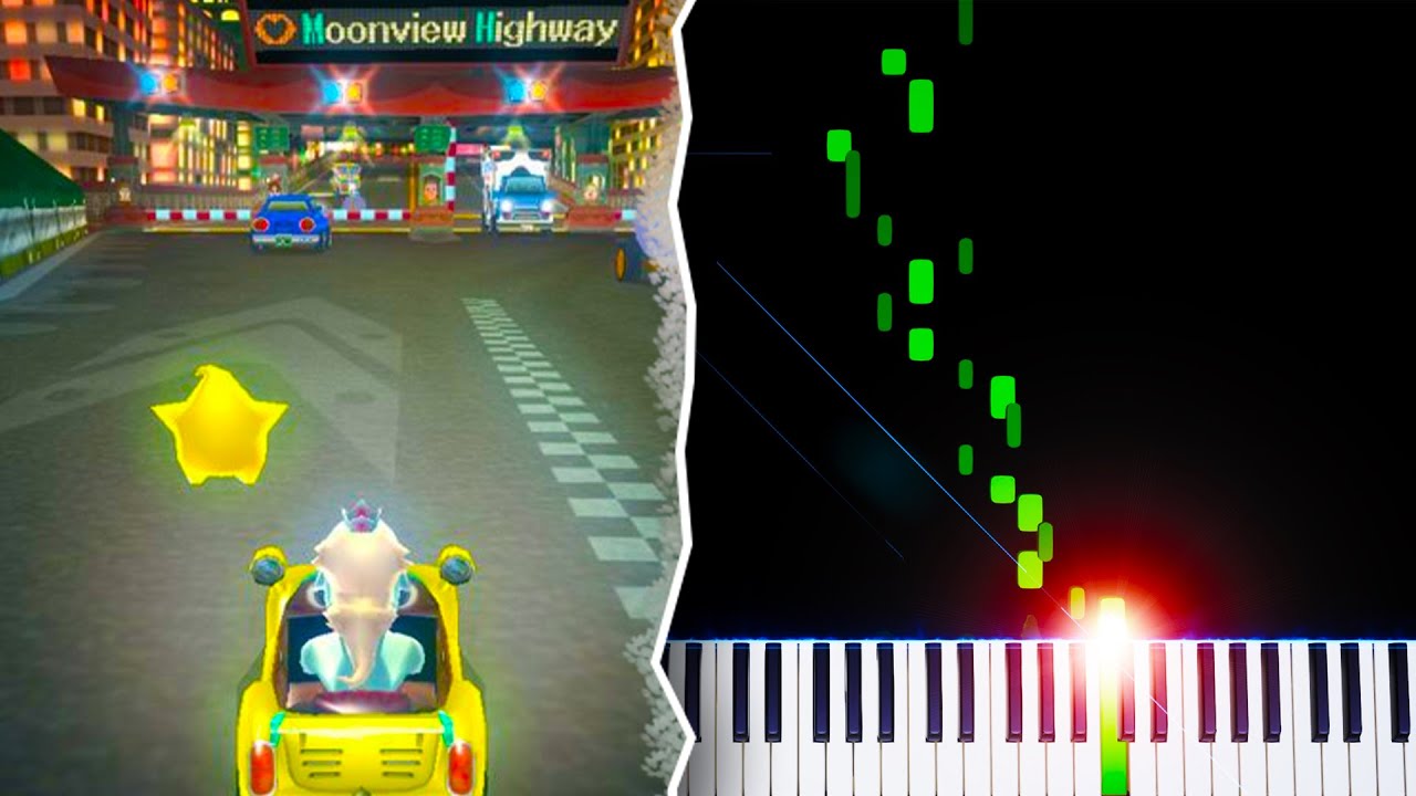 Moonview Highway (from Mario Kart Wii) - Piano Tutorial