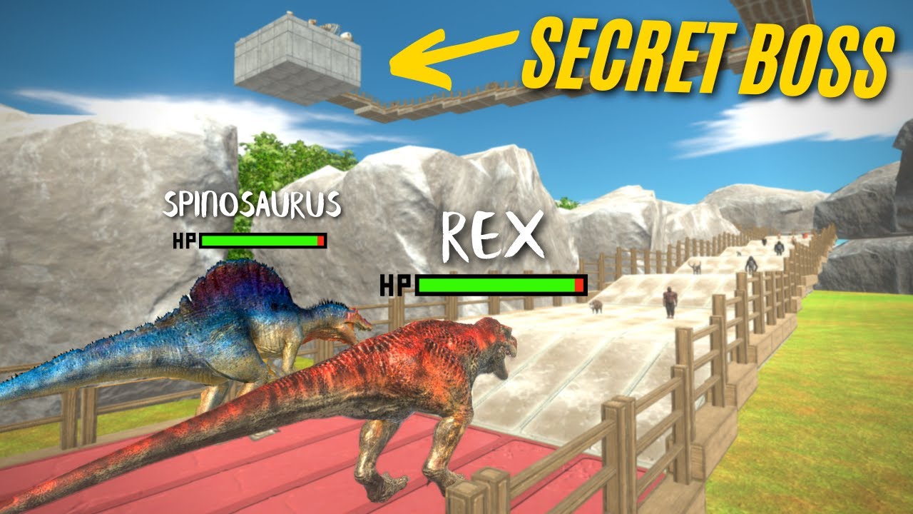 Rex or Spinosaurus? Double Carnivore Deathrun - Animal Revolt Battle Simulator | ARBS