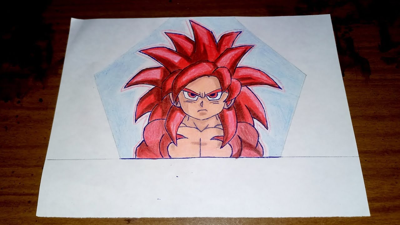 COMO DESENHAR GOKU SSJ4 DE DRAGON BALL DAIMA/ PASSO A PASSO💥