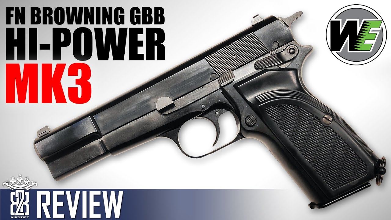WE Browning HI -POWER MK3 - FN HP MKIII GBB Airsoft Review - Deutsch