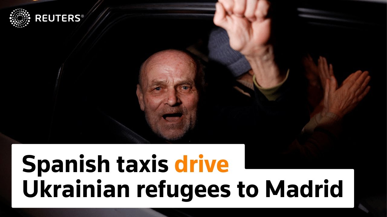 Volunteer taxis drive Ukrainian refugees to Spain