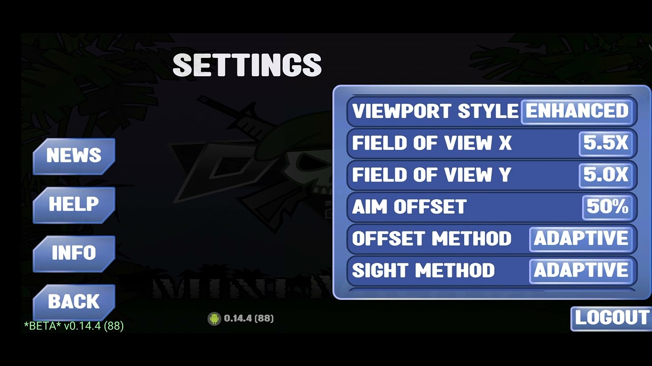 Mini militia classic important settings 