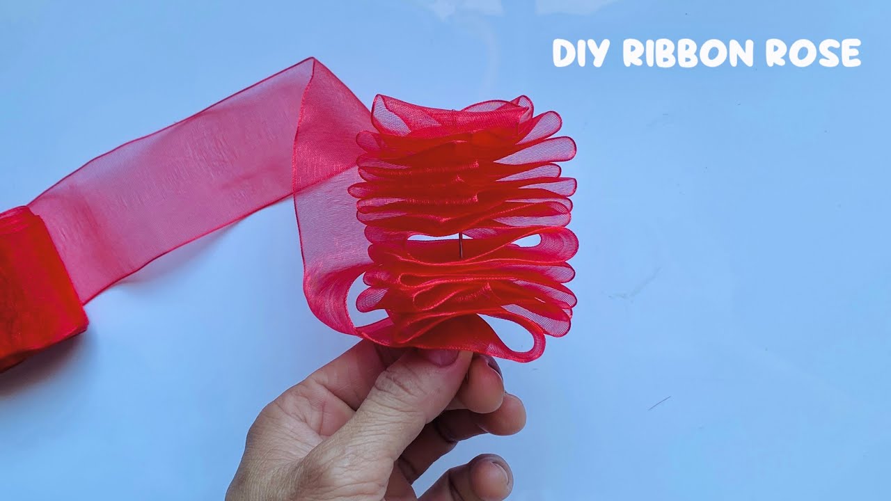 Handmade diy ribbon rose flowers - Amazing Ribbon Flower Work - Hand Embroidery Amazing Tricks