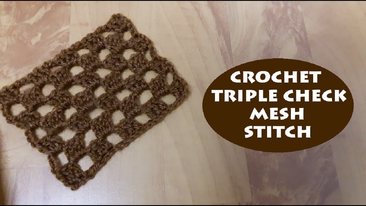 How to crochet triple check mesh stitch? | Crochet With Samra