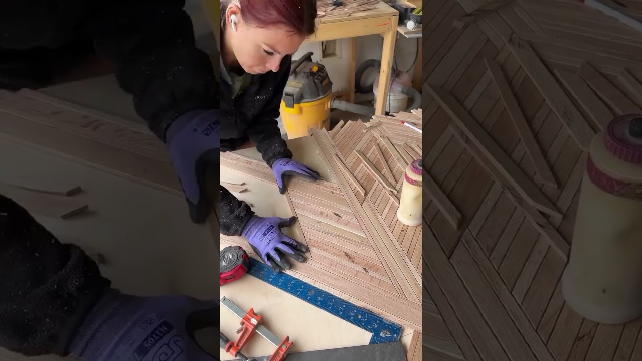 5 foot mosaic build #woodworking #artist #shorts