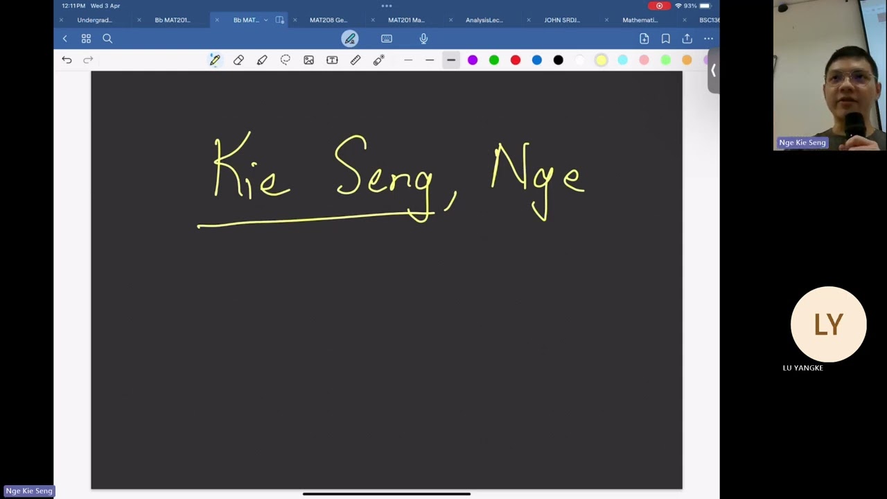 【General Topology Lecture 1】(Naive) Set Theory -  MAT208/416 | Nge Kie Seng 20240403