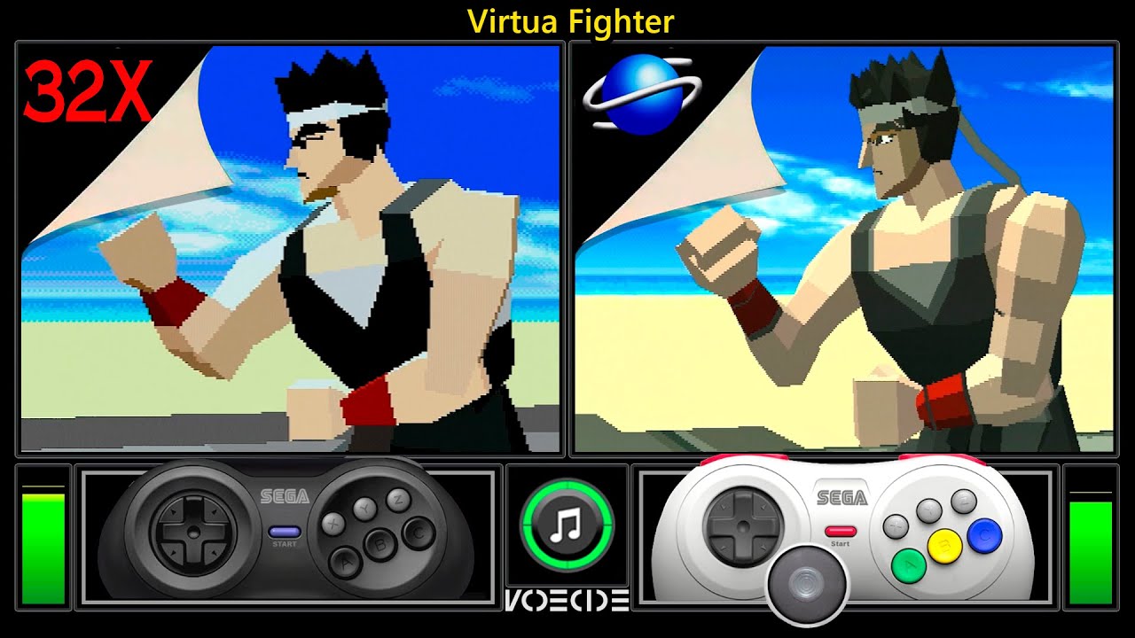 Virtua Fighter (Sega 32X vs Sega Saturn) Real Hardware Comparison