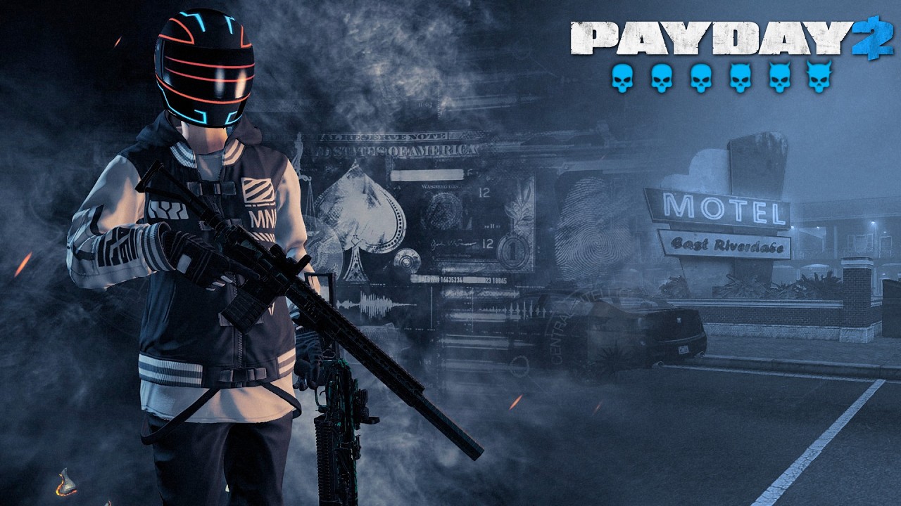 Payday 2 Hotline Miami - Day 1,2 DSOD, contractor. 308 Sniper Rifle, SMG Tatonka, joker, Perk: Rogue