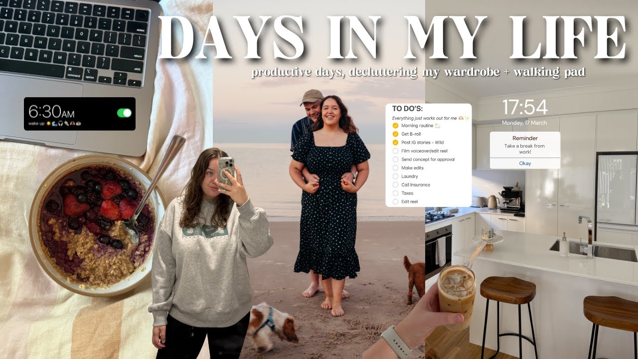 VLOG: productive days, new walking pad, feeling proud + decluttering my closet 🏠🧺
