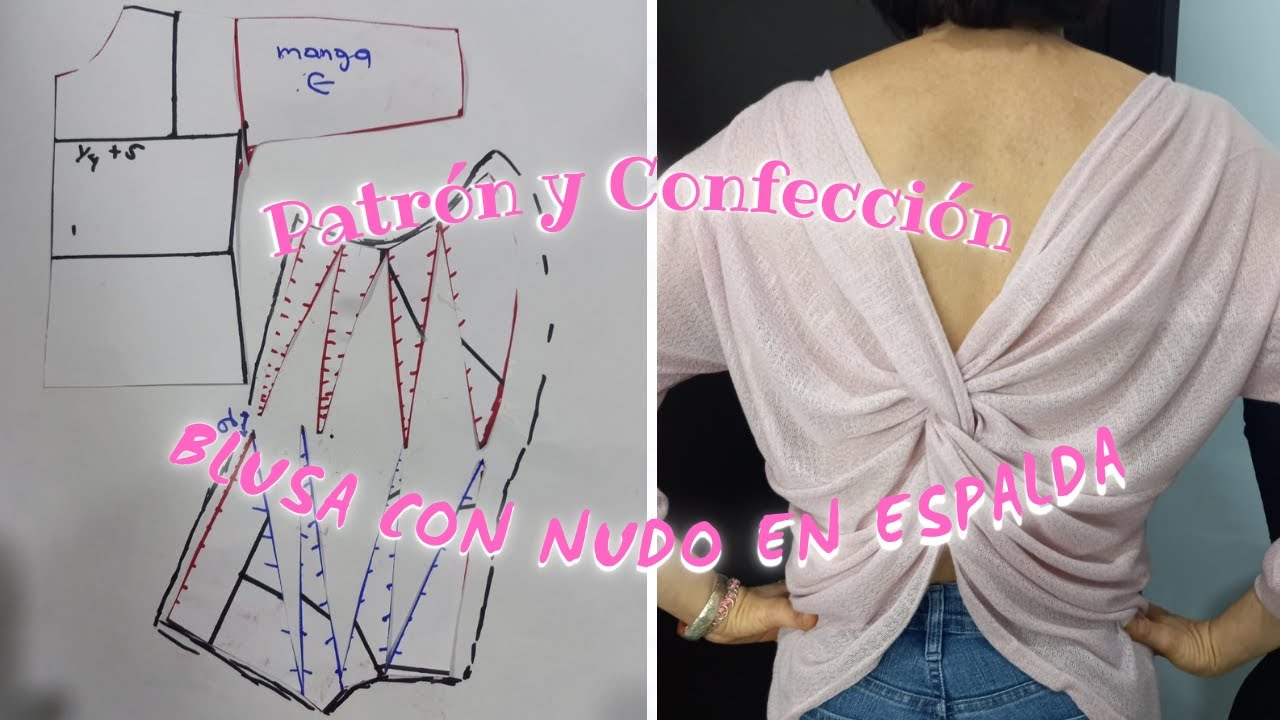Blusa con Nudo en la Espalda Patrón y Confección / Patronando con Kari