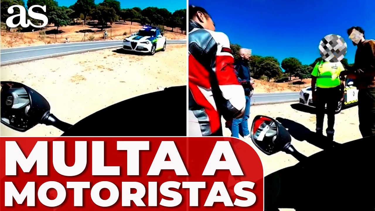 GUARDIA CIVIL MULTA a MOTORISTAS por pararse a HACER FOTOS fuera de la carretera