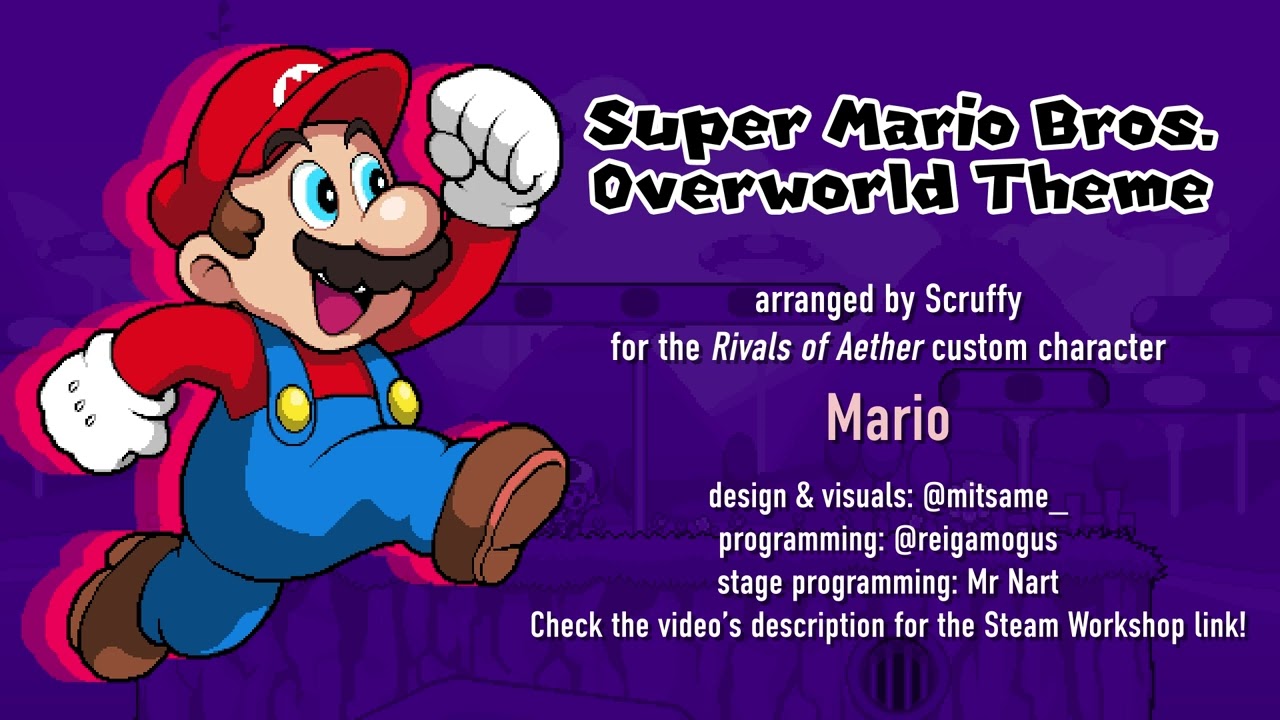 Super Mario Bros. Overworld - arranged by Scruffy (Rivals of Aether Custom Character - Mario)