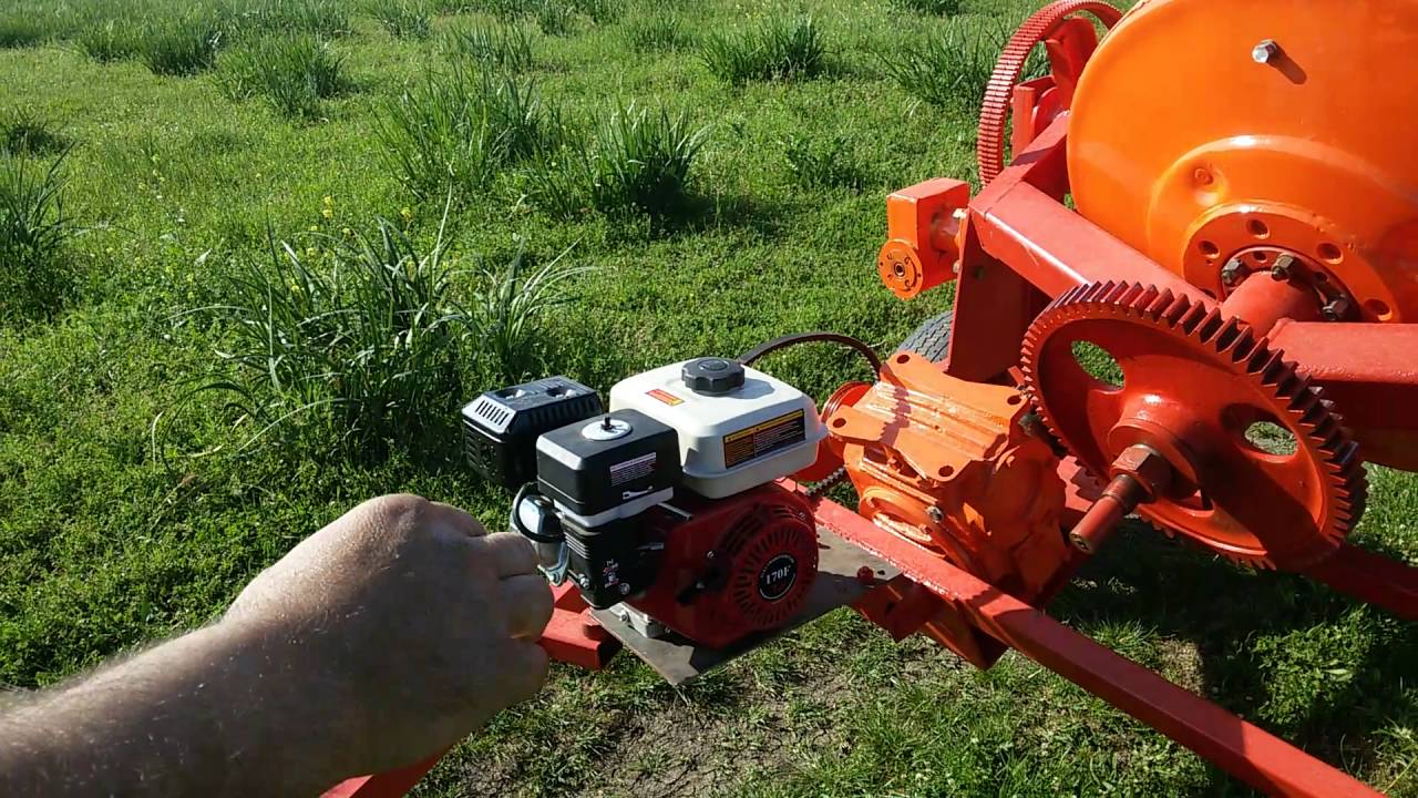 Бетономешалка самодельная с бензиновым двигателем