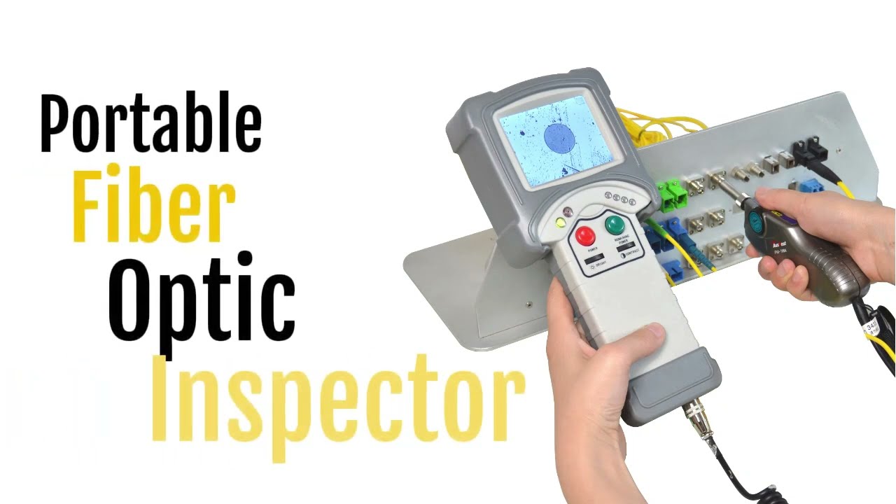 portable Probe Fibre Inspector Kit FTTH Optical Connectors Inspection Scope 400X Fiber Microscope