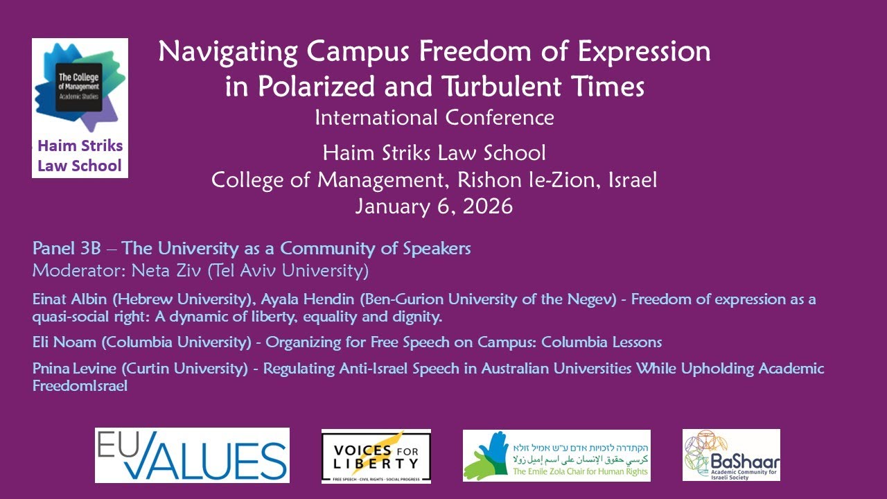 Panel 3B - The University as a Community of Speakers