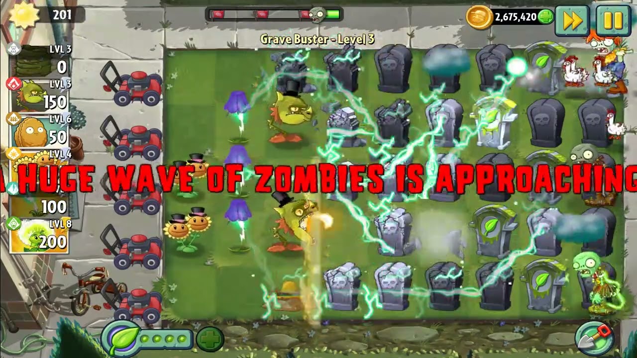 Plants vs. Zombies 2 (Android) | New Plant Nursery | Grave Buster