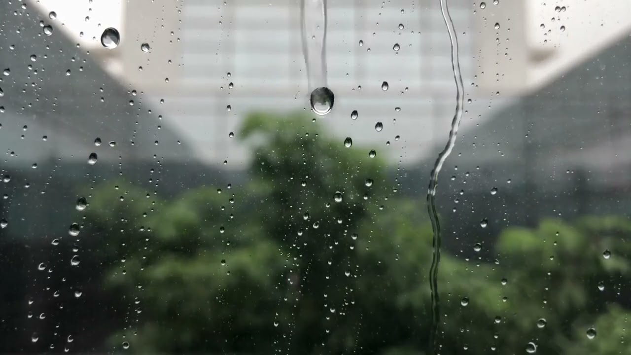 Rain Sound on Window for Dep Sleep 2h
