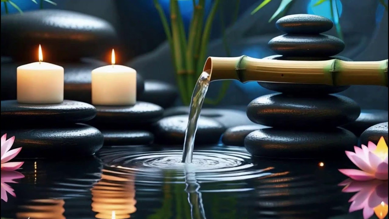 Relaxing Piano + Bamboo Water Fountain 🌿 LIVE Deep Sleep & Healing Music #222