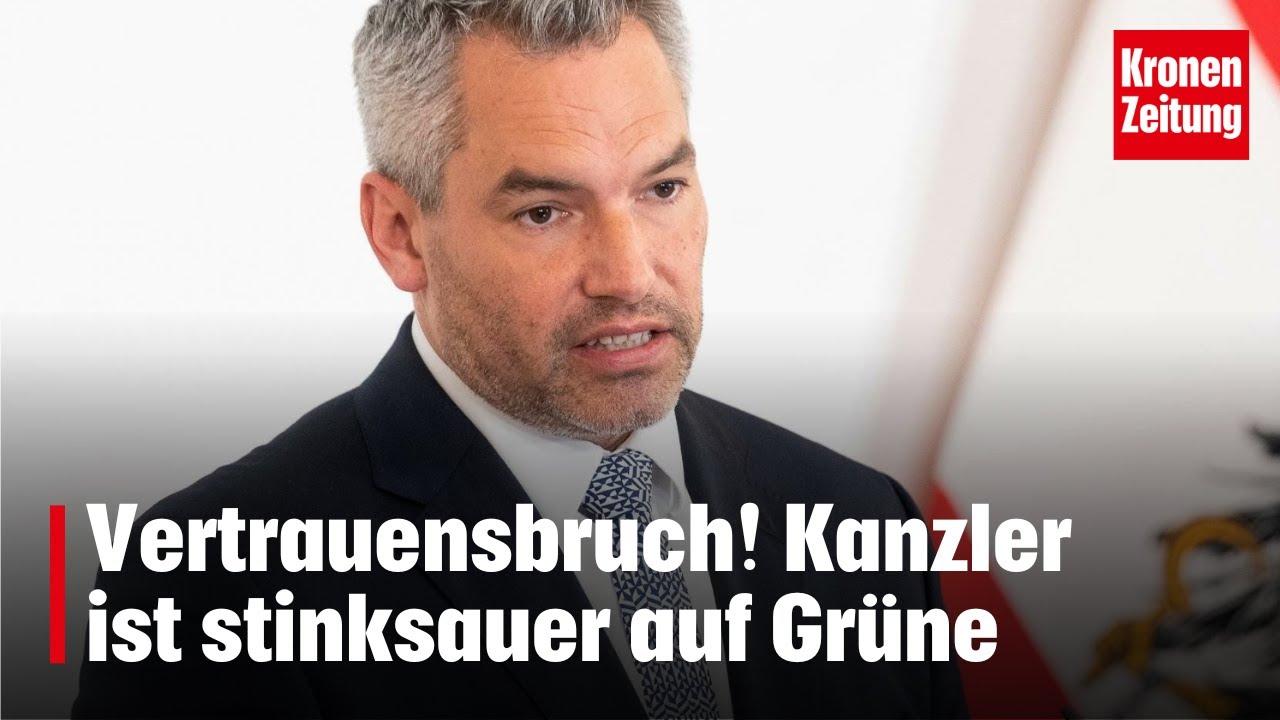 Vertrauensbruch! Kanzler ist stinksauer auf Grüne | krone.tv NEWS