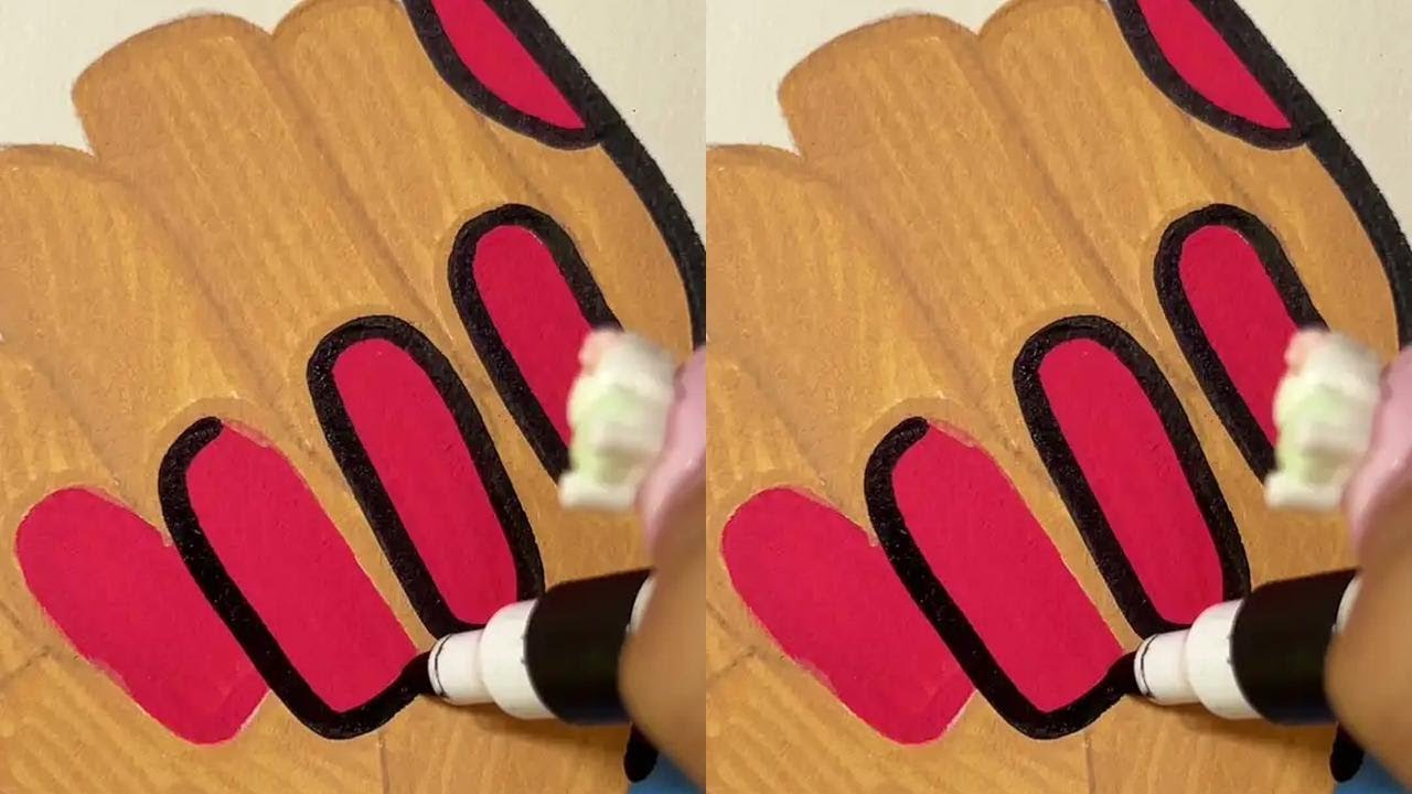Acrylic marker pen finger 