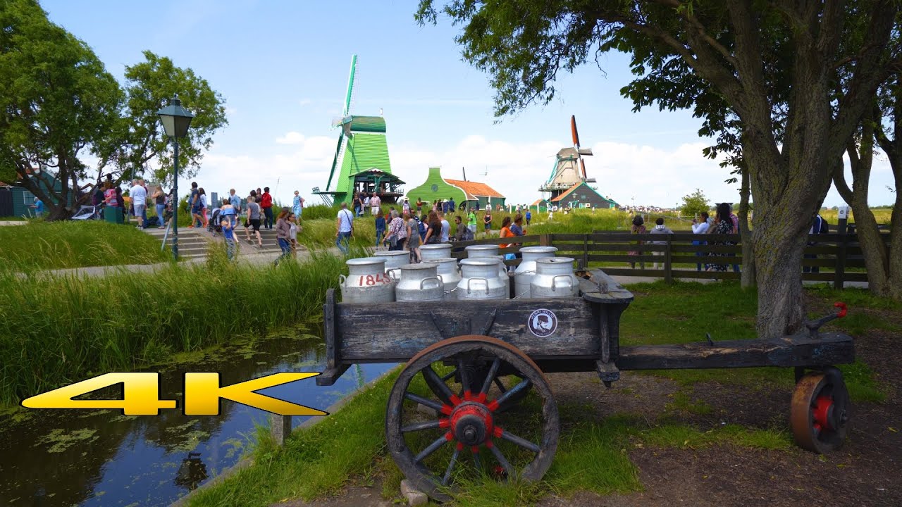Zaanse Schans 4K 🇳🇱 (DUTCH WINDMILLS)