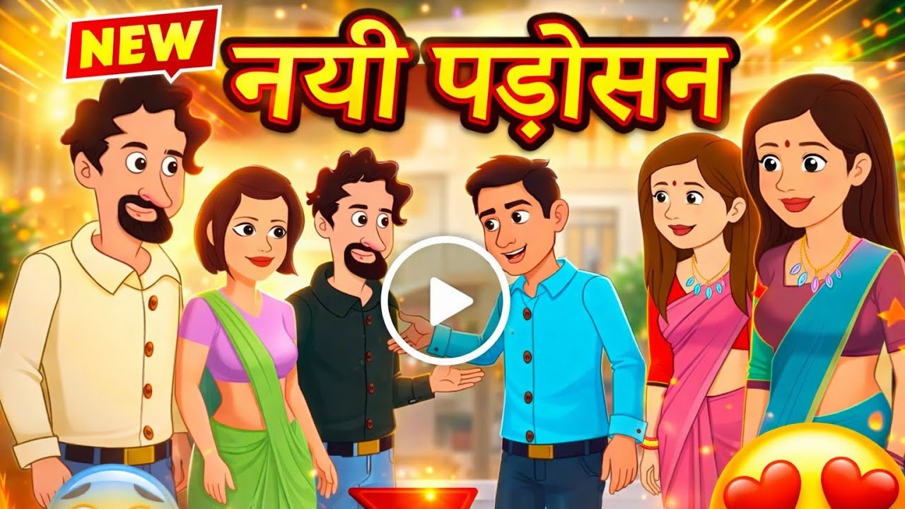 नयी पड़ोसन 😡 😳| New Neighbor Hindi Kahani | Hindi Moral Story | #video #cartoon #cartoonstory 