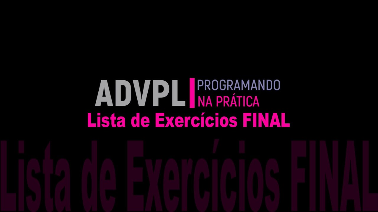 Lista de Exercícios FINAL