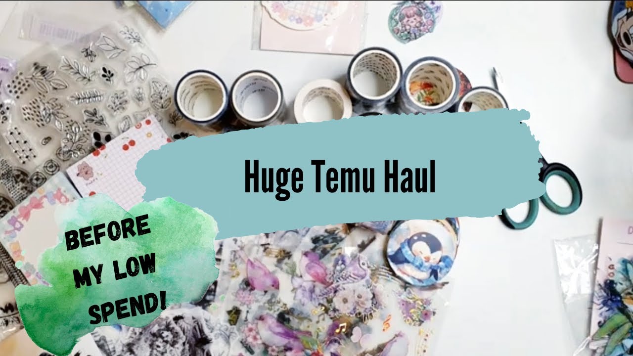 Temu Haul - HUGE planner haul and art journalling supplies! - From September!