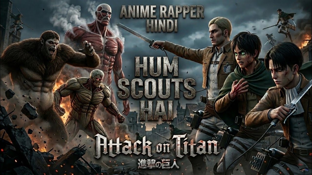 HUM SCOUTS HAI | Attack on Titan Hindi Rap(SHINZO WO SASAGEYO)(ANIME RAPPER HINDI)#animerapperhindi 