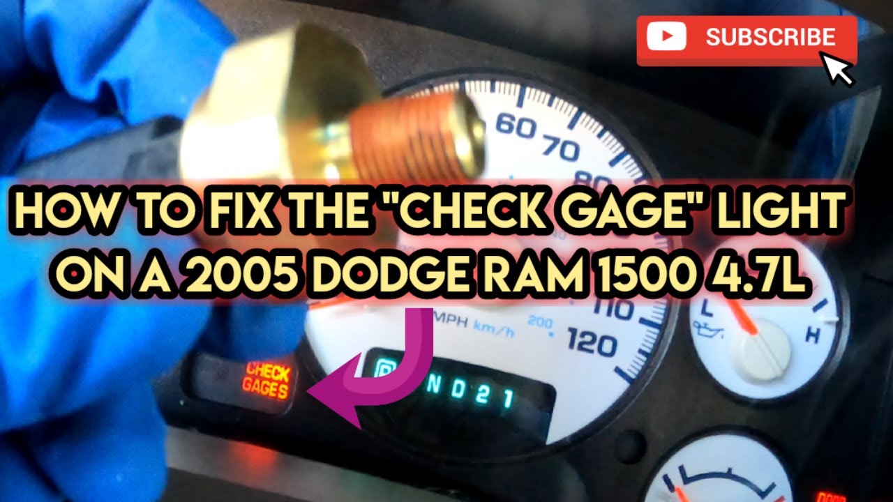 Как устранить индикатор «Проверьте датчики» на Dodge Ram 1500 4.7L 2005 года выпуска