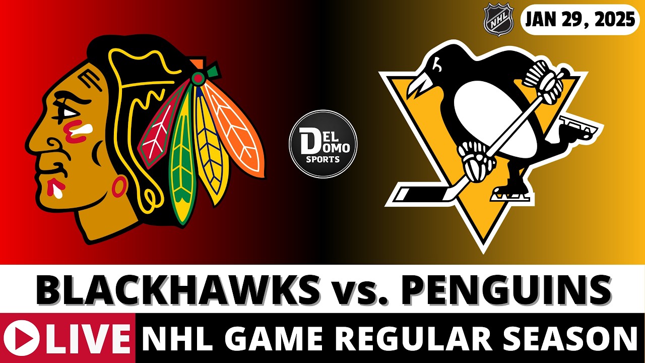 CHICAGO BLACKHAWKS VS PITTSBURGH PENGUINS 🏒 NHL Game Score Radio Play-by-Play - JAN 29, 2026