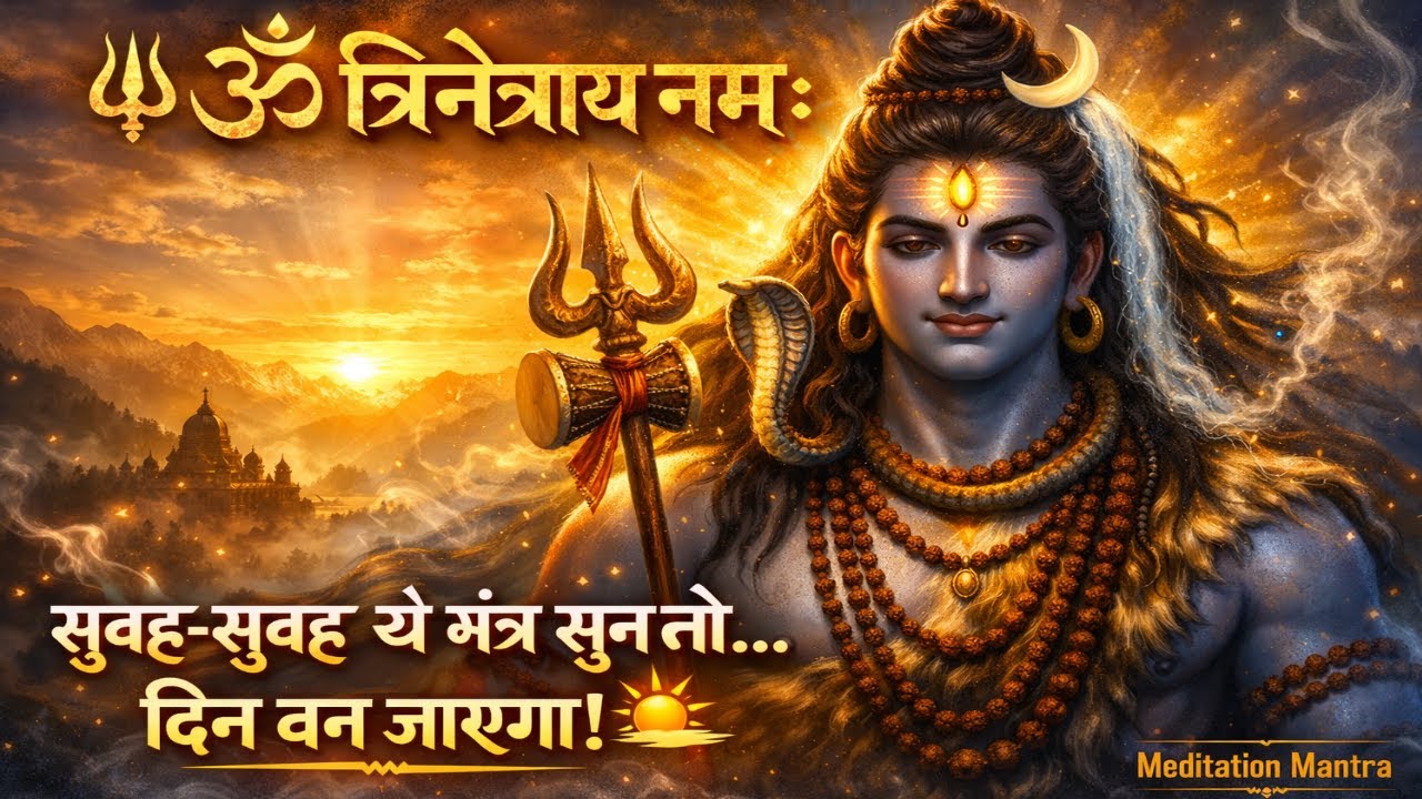 ॐ त्रिनेत्राय नमः 🔱 यह मंत्र सुनते ही मन शांत हो जाएगा | Shiva Meditation Mantra