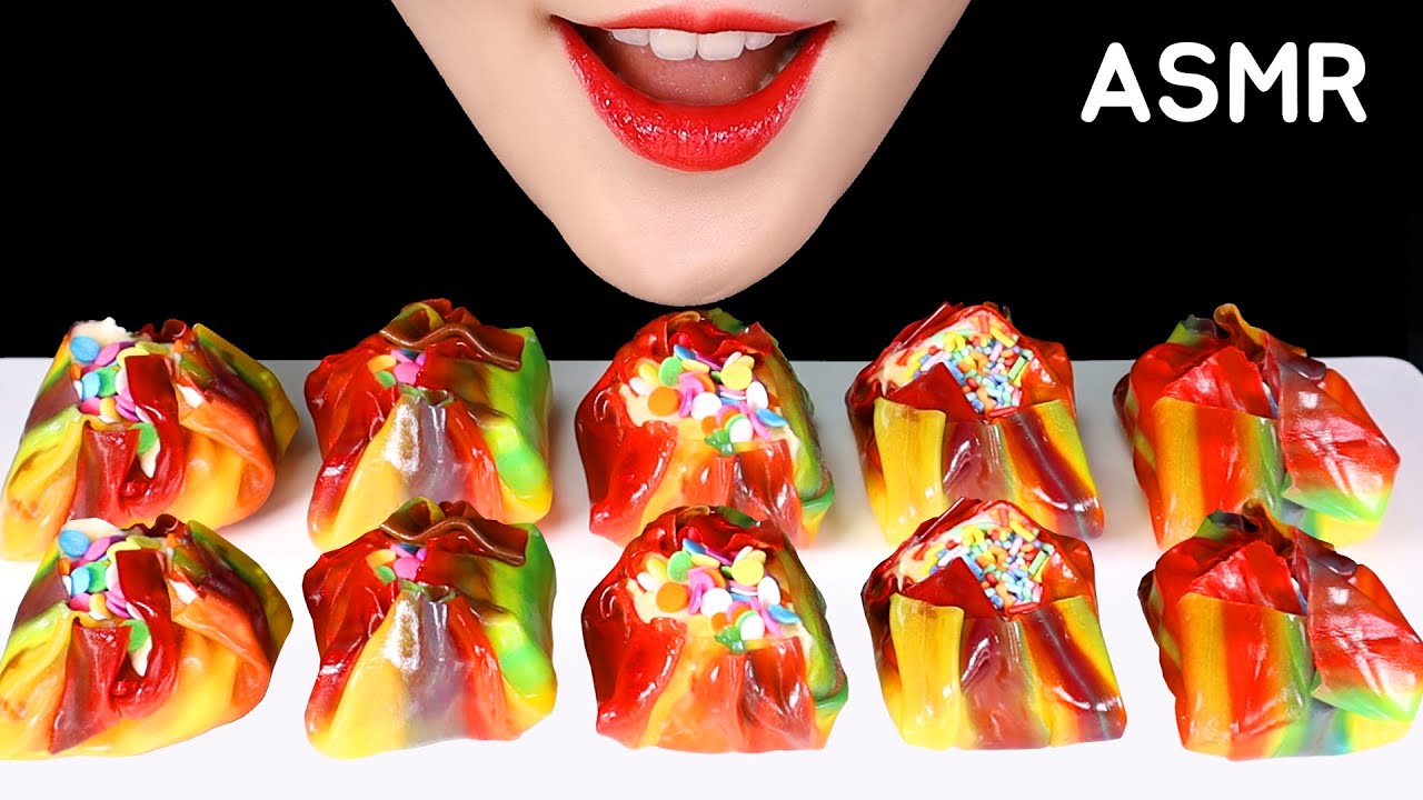 FRUIT ROLL UP ICE CREAM MUKBANG ASMR FROZEN FRUIT ROLL UPS ASMR