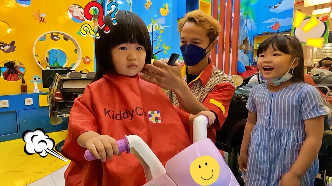 Gunting Rambut Naik Mobil Mobilan?? Motor Motoran Kiddy Cuts