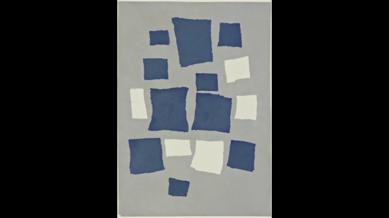 1 MINUTO JEAN ARP 1917 Sin t&iacute;tulo collage con rect&aacute;ngulos dispuestos seg&uacute;n las leyes del azar