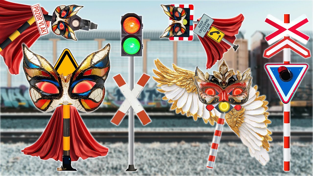 【 踏切アニメ 】ヒーローごっこをするふみきりカンカン😂😂😂Child Railroad Crossing Pretending to be a Hero