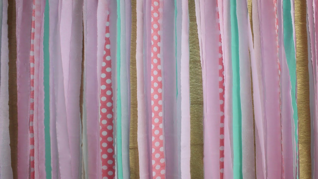 Cómo hacer CORTINA de PAPEL  para Fondo de cumpleaños / Backdrop