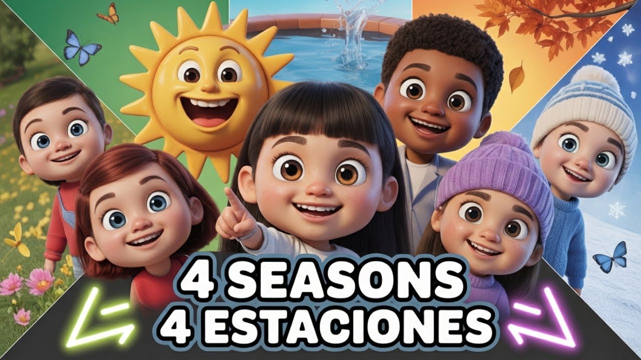 Four Seasons Song for Kids | Learn Winter, Spring & Autumn with Dance & Music