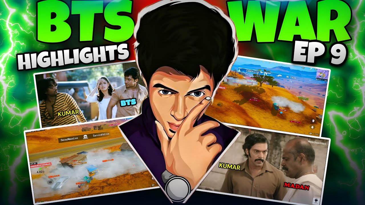 BTS WAR HIGHLIGHTS | EP - 9 | #bgmi  #bgmilive  #madanop  #madan  #bts
