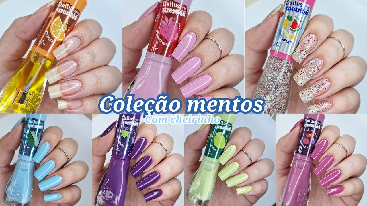 ESMALTE DAILUS COLE&Ccedil;&Atilde;O MENTOS COM CHEIRINHO 🧊