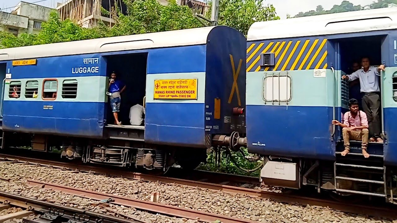 Longest Passenger train ! 05801 UP Manas Rhino Passenger Special ! Siliguri WDP 4 ! NBQ - JID#train