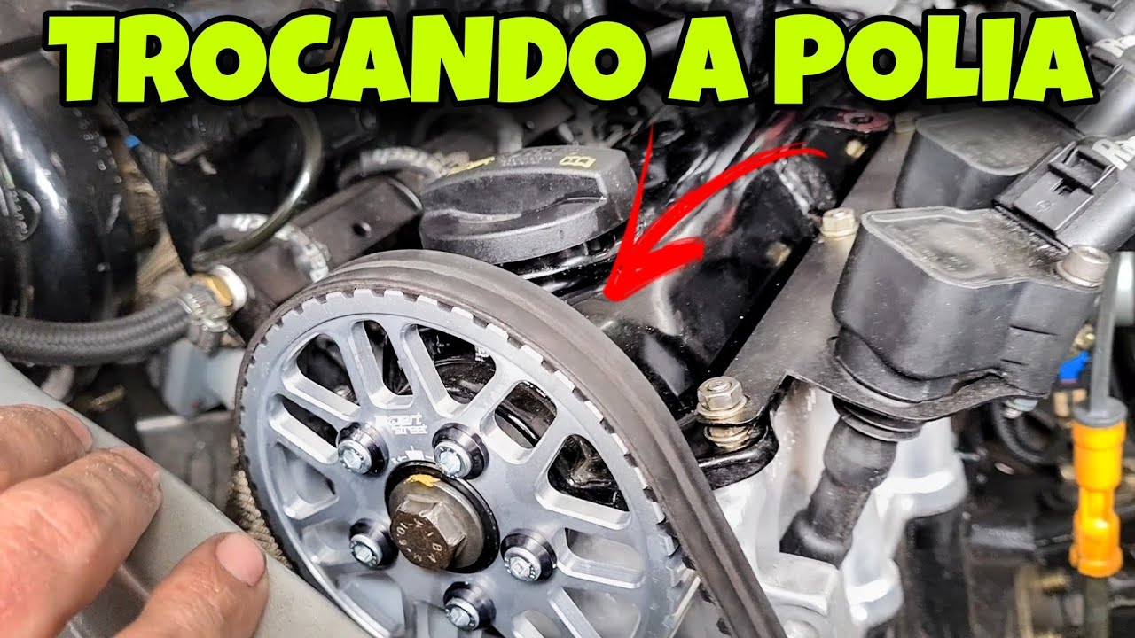 COMPREI UMA POLIA REGULÁVEL, COMO TROCAR? RACETECH @escoladegaragem4449