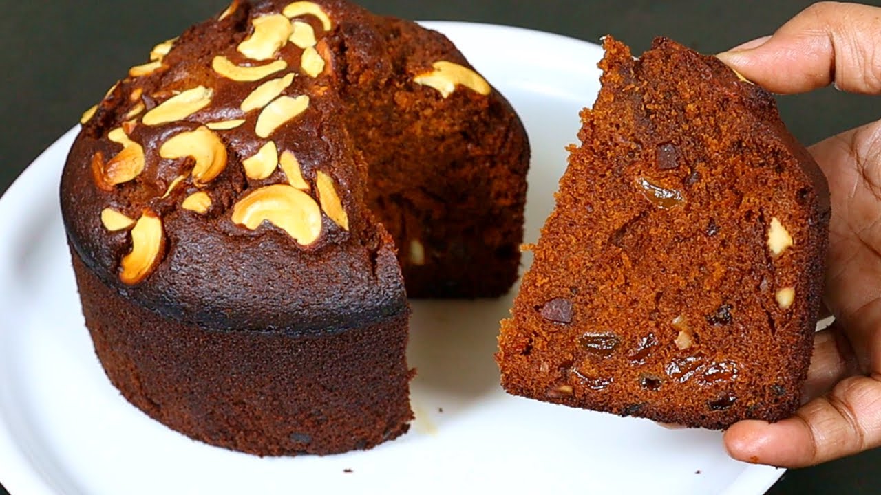 நோ ஓவென் பிளம் கேக் | Christmas special plum cake in cooker | fruit cake recipe tamil