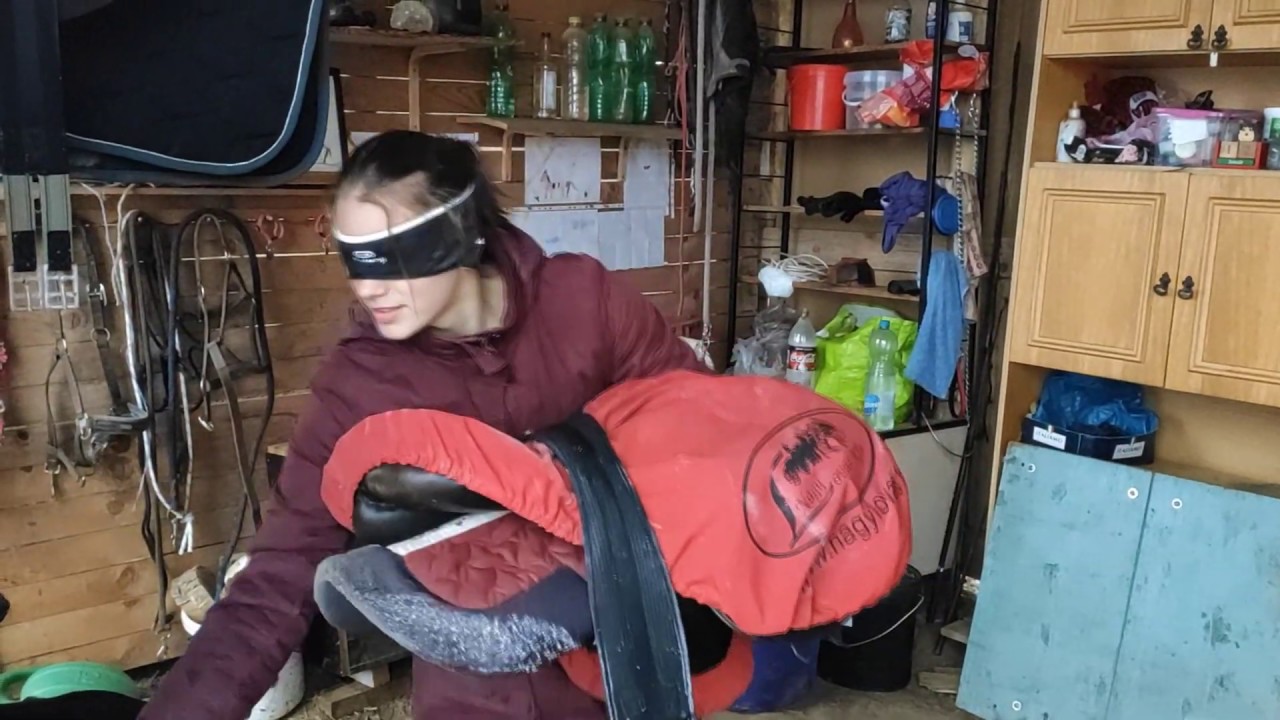 Bekötött szemmel szereld fel a lovat~Petra és Cori | Bóbis Dorina